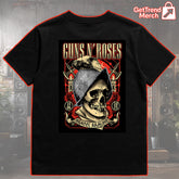 Guns N' Roses Concert Tour 2025 Hradec Králové Czech Republic June 15 Skull Soldier Art T-Shirt - Get Trend Merch